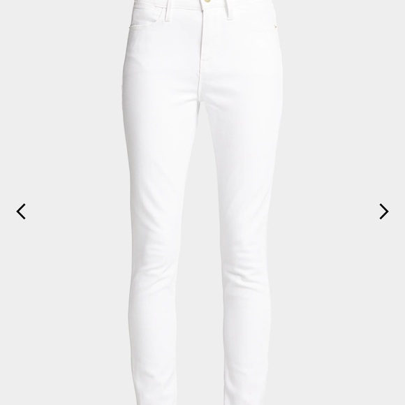Frame Denim Women's Crisp White Le Skinny de Jeanne Crop Jeans 25 - Picture 2 of 12